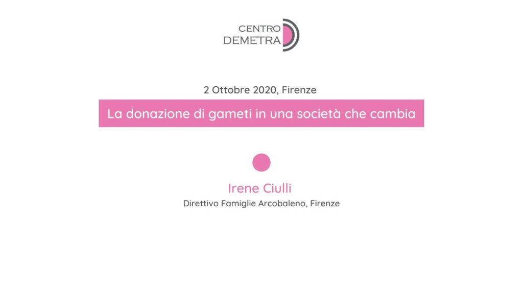 Irene Ciulli, Direttivo Famiglie Arcobaleno, Firenze – Centro Demetra